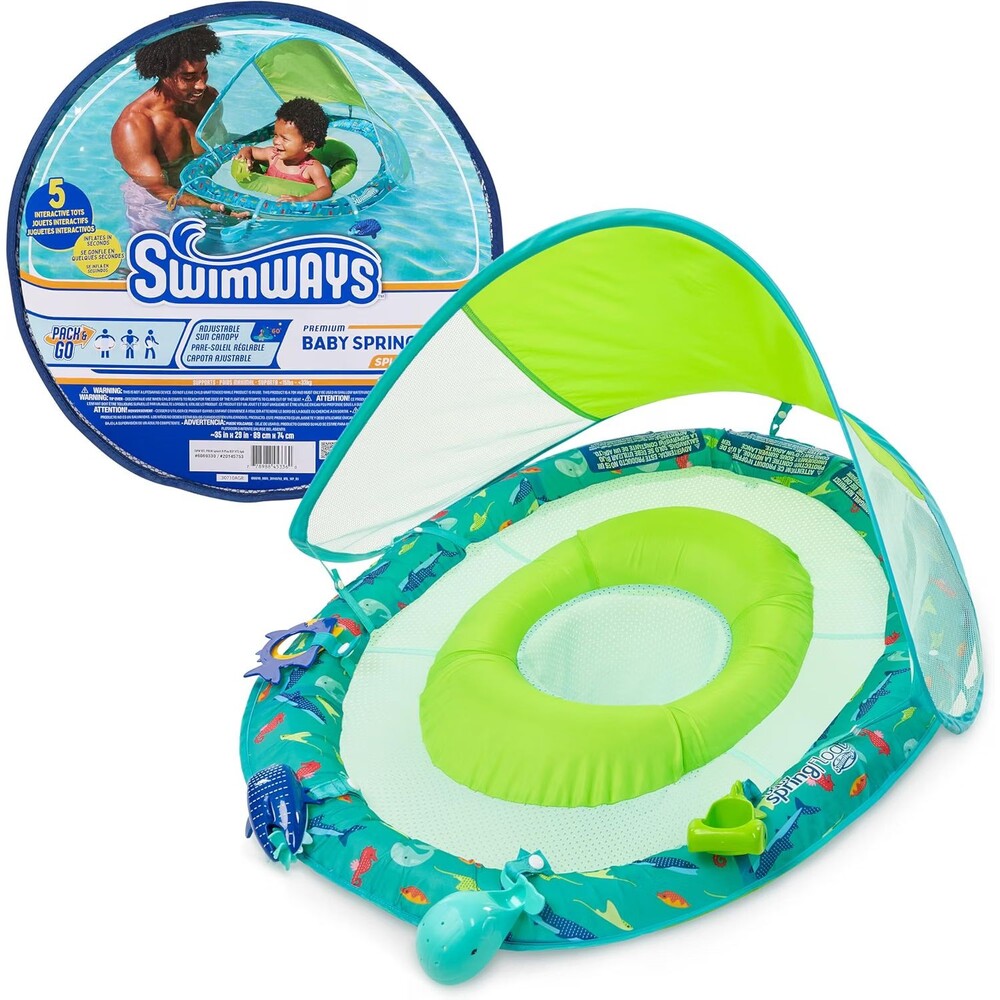 Swimways Infant Baby Spring Float - Green